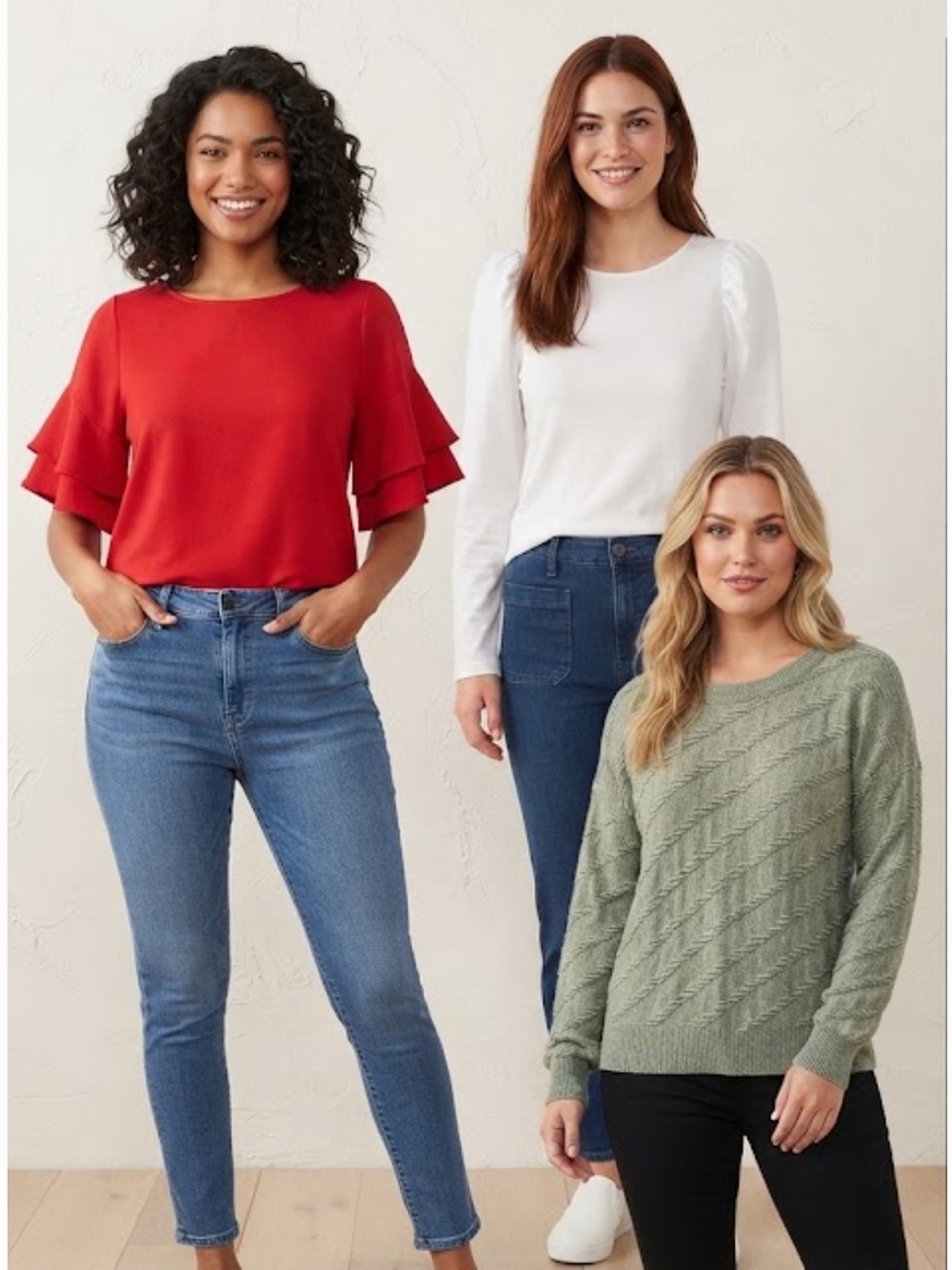 *BUNDLE OF 3* Casual Women’s Tops - Old Navy, H&M, Simply Vera - Size Large